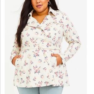 Floral jacket with belt